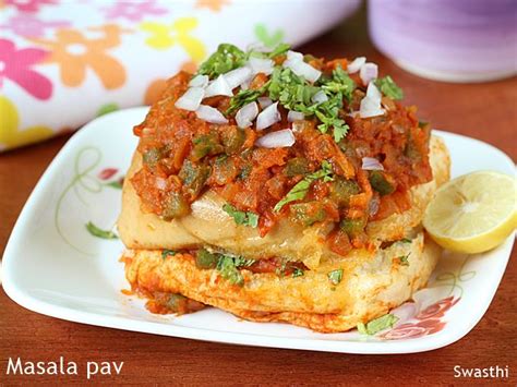 Masala pav recipe - Swasthi's Recipes