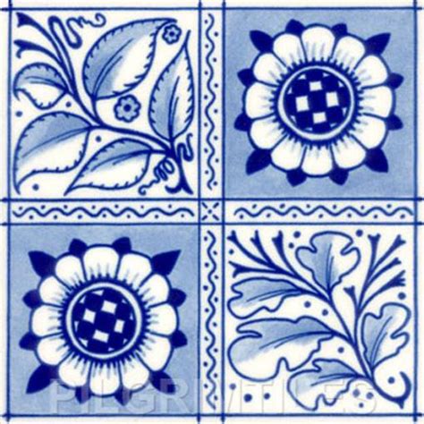 William Morris Oak Leaf Arts & Crafts ~ Pilgrim Tiles