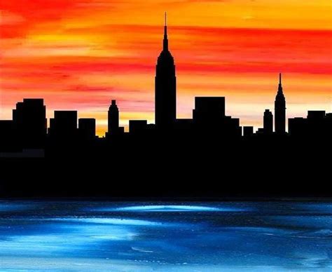 Modern New York City Skyline Artwork - Modern - Artwork - Montreal - by Francine Bradette