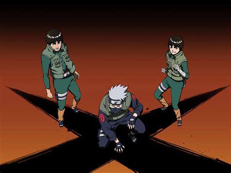 Download Rock Lee, Might Guy, And Kakashi Wallpaper | Wallpapers.com