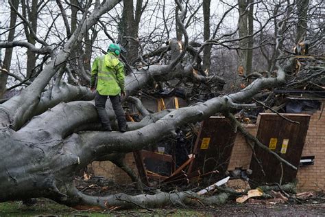 Storm Jocelyn hits UK with 71mph gusts and trains suspended in Scotland