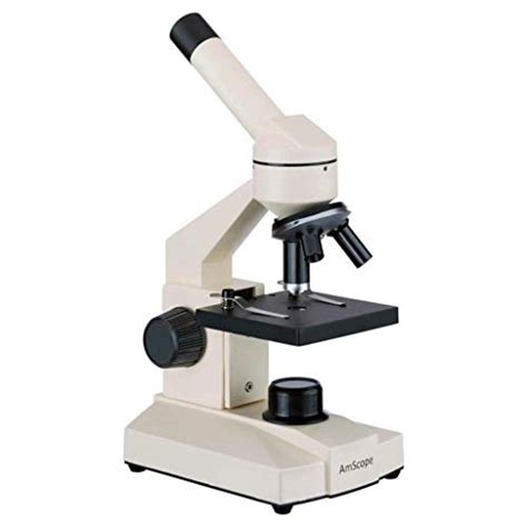 AmScope Optical Glass Lens All-Metal LED Compound Microscope, 6 Settings 40x-1000x & BS-72P-100S ...