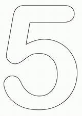 Coloring Number 5 Pages sketch template