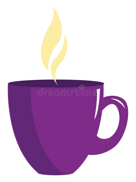 A Purple Cup Vector or Color Illustration Stock Vector - Illustration of clean, fume: 160156697