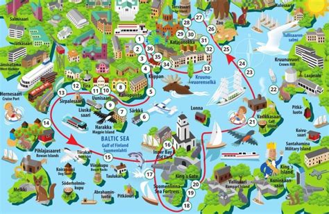 Solve Helsinki Tourist Map jigsaw puzzle online with 600 pieces