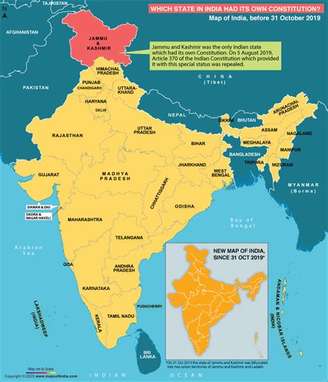 Which State in India had its Own Constitution? - Answers