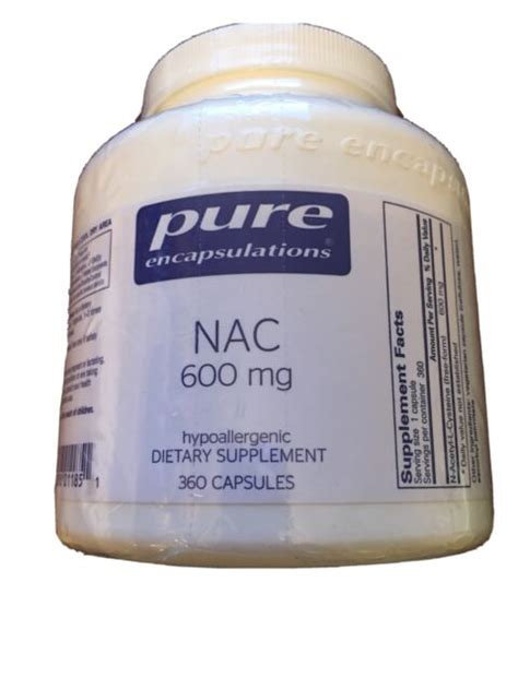 Pure Encapsulations NAC 600 mg 360 Capsules Exp 02/2021 | eBay