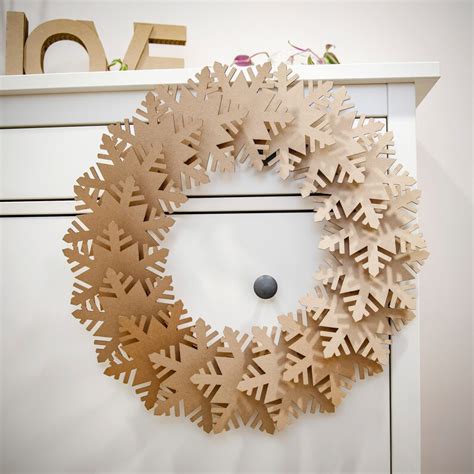 Winter Wreath Cardboard Decoration for Self-assembly - Etsy