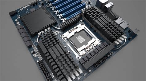 Detailed Motherboard 3D Model by Kish San