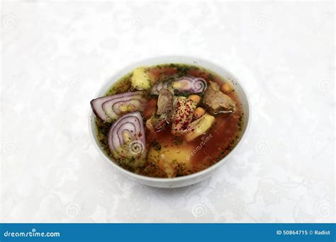 Plate with piti soup stock image. Image of onion, mutton - 50864715