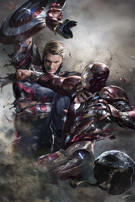 Captain America vs Iron Man - Concept Art - Captain America: Civil War ...