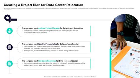 Data Center Relocation Process Creating A Project Plan For Data Center Relocation PPT Template