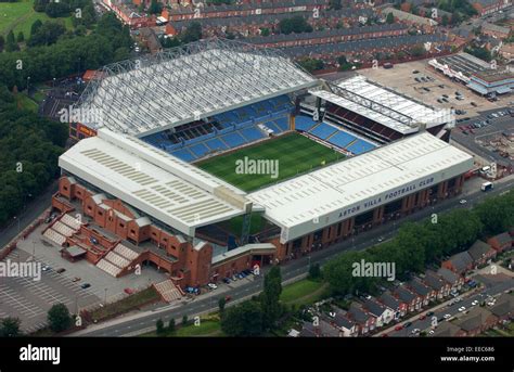 Aerial view of Villa Park in Birmingham home of Aston Villa Football ...