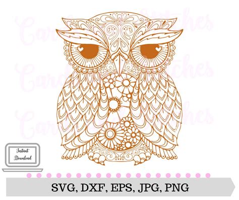 Owl Mandala SVG Owl SVG Mandala Owl SVG Digital Cutting