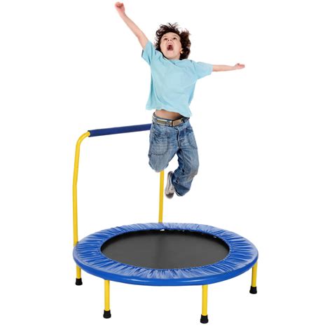 Fun & Fitness Children Kids Trampoline Safe Portable Toddler Trampoline ...