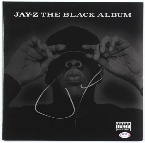 Jay-Z Signed "The Black Album" Vinyl Album Cover (PSA Hologram ...