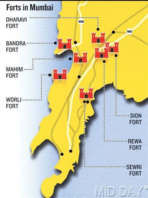 Fort Mumbai map - Mumbai fort area map (Maharashtra - India)