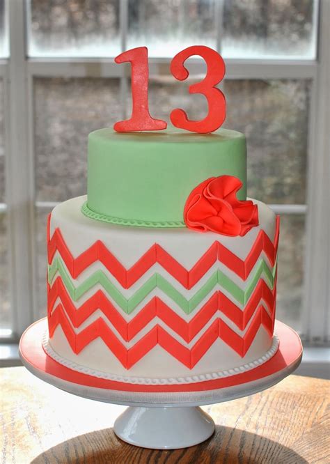 Hope's Sweet Cakes: Happy New Year | 13th birthday cake for girls, 13 birthday cake, Chevron cakes