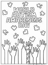 Autism Awareness Coloring Page JPG  Free Printable Pages sketch template