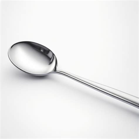 Premium AI Image | Photo closeup shot of silver spoon set isolated on a ...