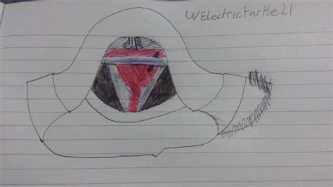 A very rough Jedi knight Revan Mask, I think I did well considering my drawing skills. I don't ...