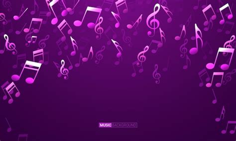 Free Vector | Abstract music notes design for music background