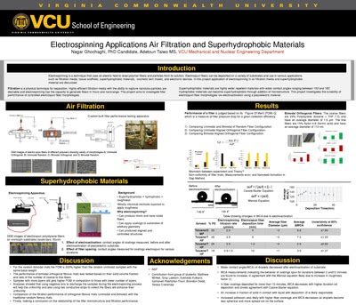 "Electrospinning Applications Air Filtration and Superhydrophobic Mater" by Negar Ghochaghi and ...