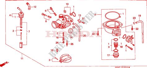 CARBURETOR for Honda CUB 50 STANDARD 1996 # HONDA Motorcycles & ATVS Genuine Spare Parts Catalog