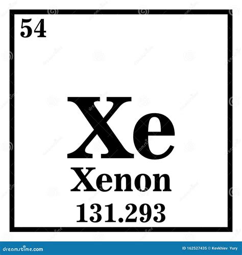 Xenon Periodic Table of the Elements Vector Illustration Eps 10 Stock Vector - Illustration of ...