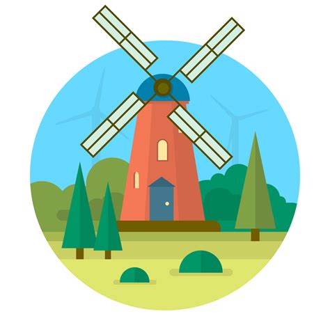 Old Windmill Vector Art, Icons, and Graphics for Free Download