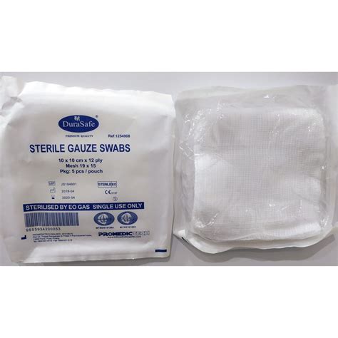 DURASAFE STERILE GAUZE SWABS 10 x 10cm x 12 ply (5pcs) | Shopee Malaysia