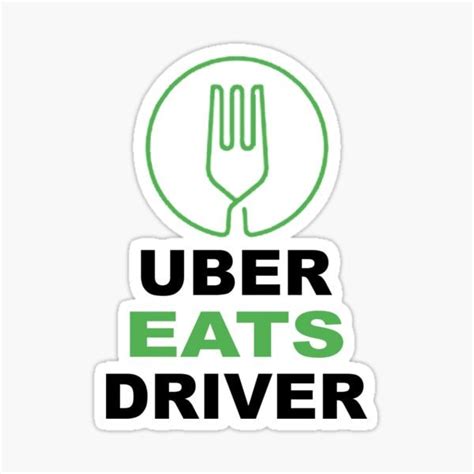 Uber Eats Driver Sticker 6 x 4 Waterproof Works on | Etsy