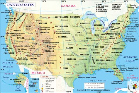 Clickable Map of USA - Explore the US Map with the States name labeled ...