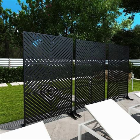 Uixe UIXE 76 Galvanized Steel Garden Fence Outdoor Privacy, 44% OFF