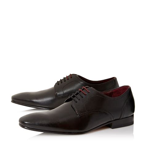 Ted baker Markuss Embossed Leather Derby Shoes in Black for Men