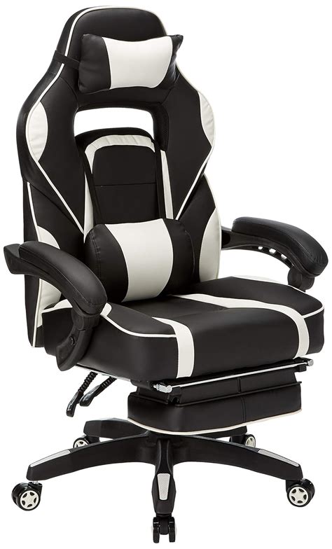 Merax High-Back Racing, Ergonomic Gaming Footrest, PU Leather Swivel Computer Home Office Chair ...