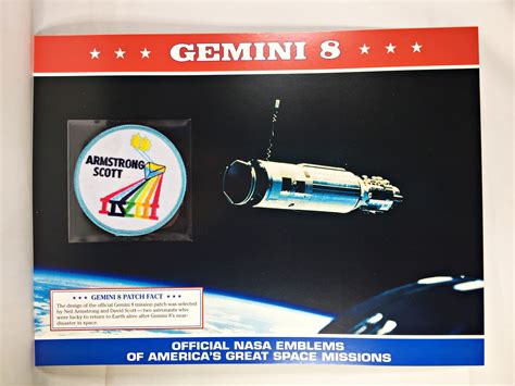 GEMINI 8 (Armstrong and Scott) NASA Space Mission Emblem Patch*Encased ...