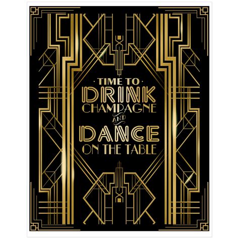 Roaring 20s Art Deco Poster|A Little Party Never Killed Nobody|16x12in ...