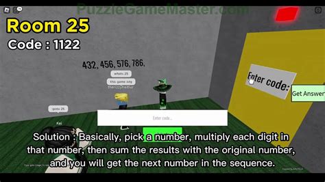 Puzzle Doors Level 25 Roblox Answer [With Explanations] » Puzzle Game Master