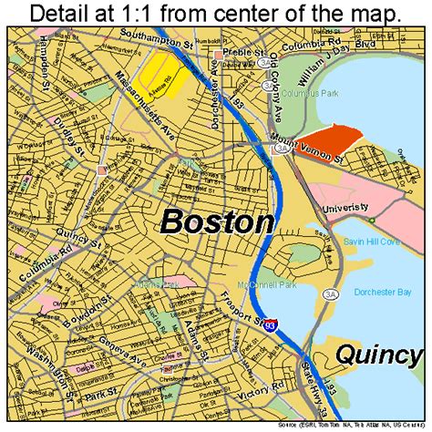 Boston Massachusetts Street Map 2507000