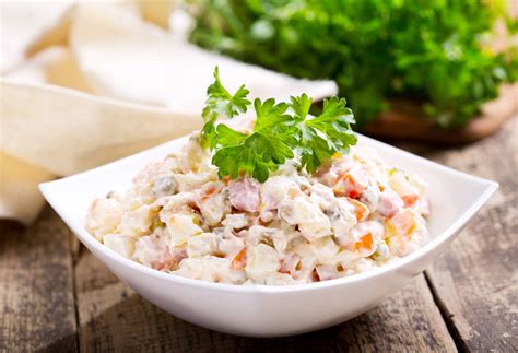 Low-Fat Russian Salad Recipe | Massel