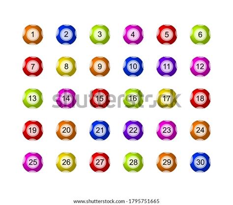 Vector Set Colorful Lottery Balls Isolated Stock Vector (Royalty Free ...