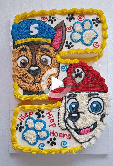 Chase and Marshall paw patrol | Paw patrol birthday cake, Paw patrol ...