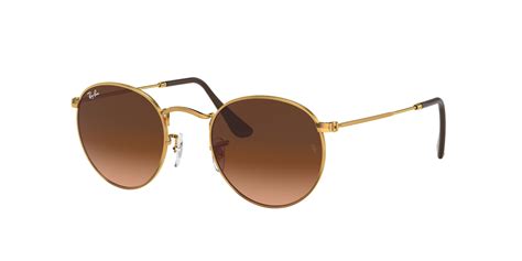 Ray-Ban RB3447 Round Metal Light Bronze Sunglasses | Glasses.com ...