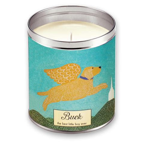 Angel Dog Personalized Memorial Candle | Dog Mountain, VT - Stephen Huneck