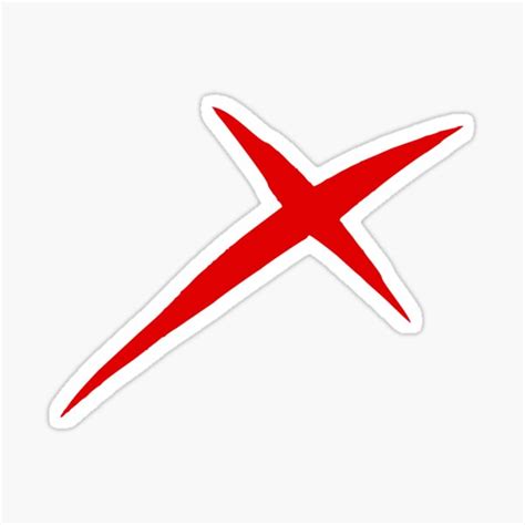 "Red X" Sticker for Sale by UrebidGreen | Redbubble