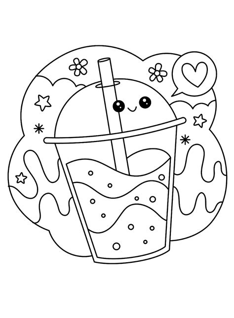 Fun food page - Free Printable Coloring Pages