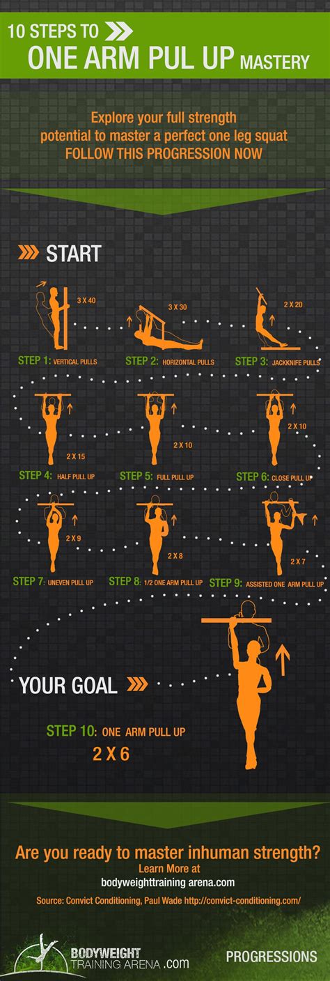 Fitness Training: Pull Ups progression visualized and explained.