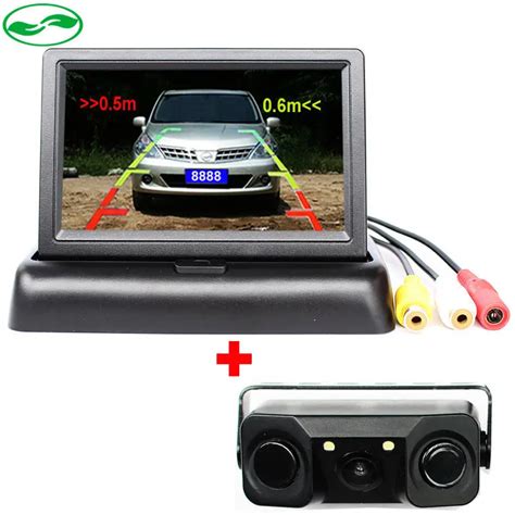 Auto Video Parking Sensor With Rear View Camera + 4.3" Car Parking Monitor , Sound Alarm and ...