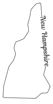 New Hampshire – Map Outline, Printable State, Shape, Stencil, Pattern ...